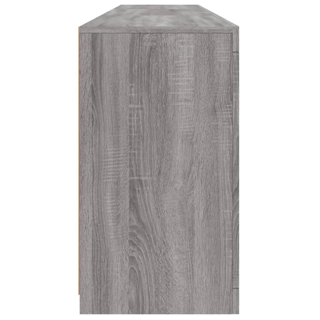 vidaXL Sideboard with LED Lights Grey Sonoma 181.5x37x67 cm