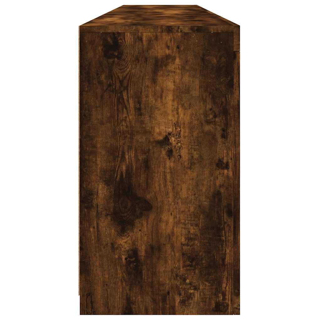 vidaXL Sideboard with LED Lights Smoked Oak 202x37x67 cm