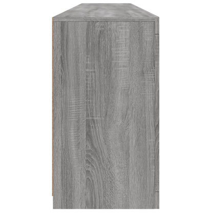 vidaXL Sideboard with LED Lights Grey Sonoma 202x37x67 cm