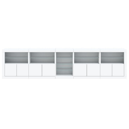 vidaXL Sideboard with LED Lights White 283x37x67 cm