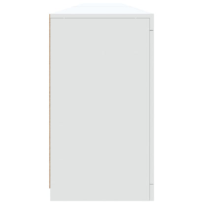 vidaXL Sideboard with LED Lights White 283x37x67 cm