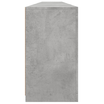 vidaXL Sideboard with LED Lights Concrete Grey 283x37x67 cm