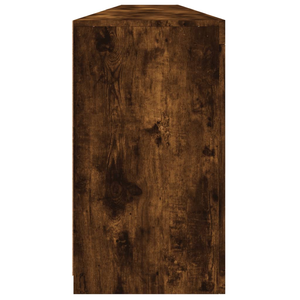 vidaXL Sideboard with LED Lights Smoked Oak 283x37x67 cm