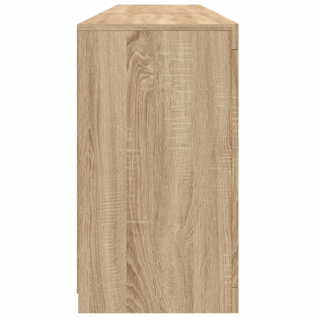 vidaXL Sideboard with LED Lights Sonoma Oak 162x37x67 cm