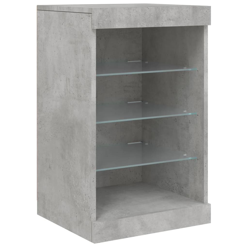 vidaXL Sideboard with LED Lights Concrete Grey 162x37x67 cm