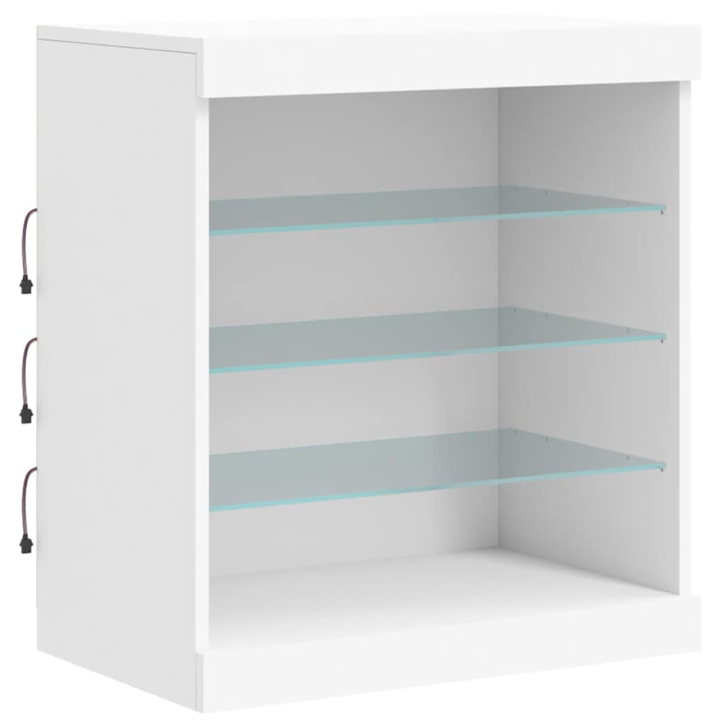 vidaXL Sideboard with LED Lights White 181,5x37x67 cm