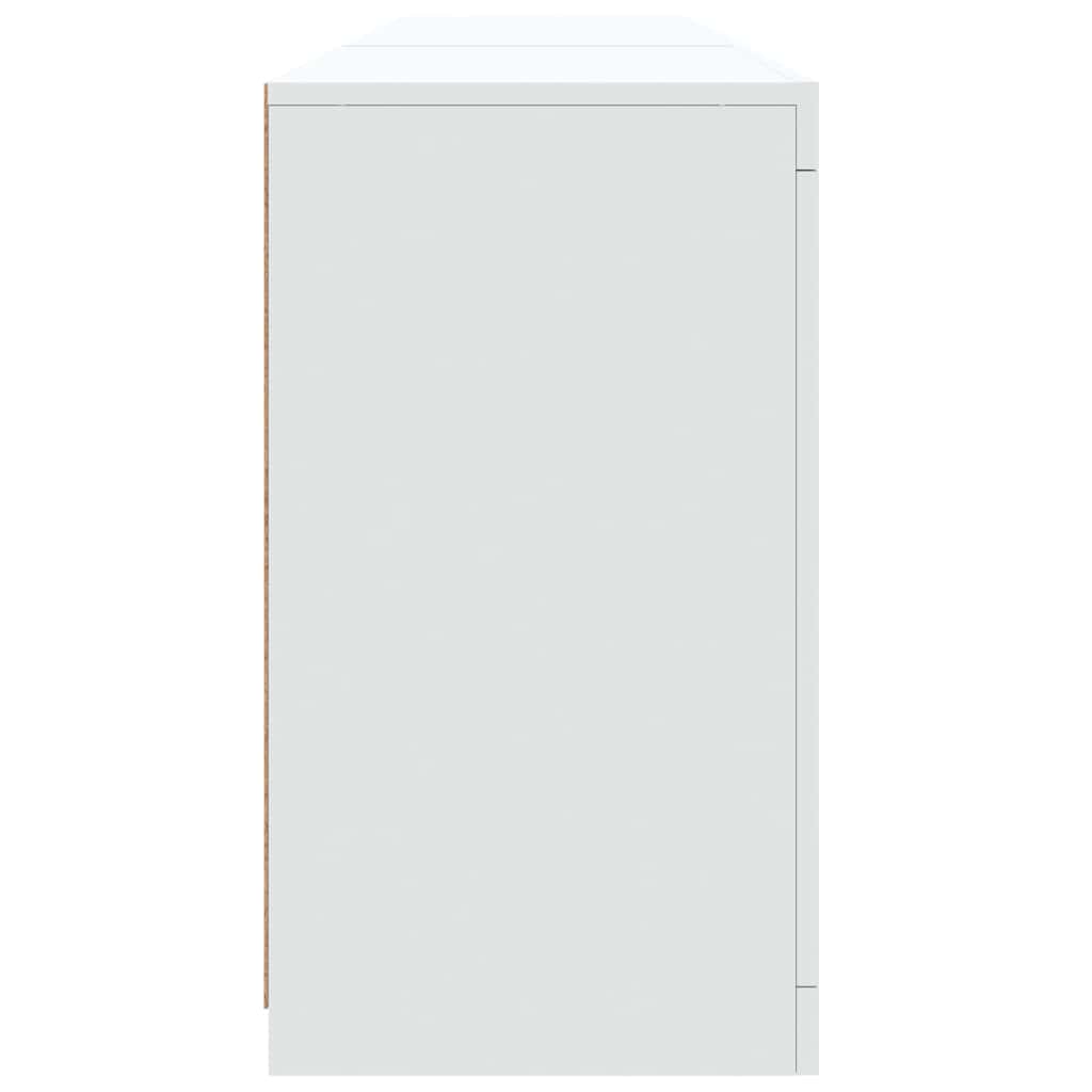 vidaXL Sideboard with LED Lights White 181,5x37x67 cm