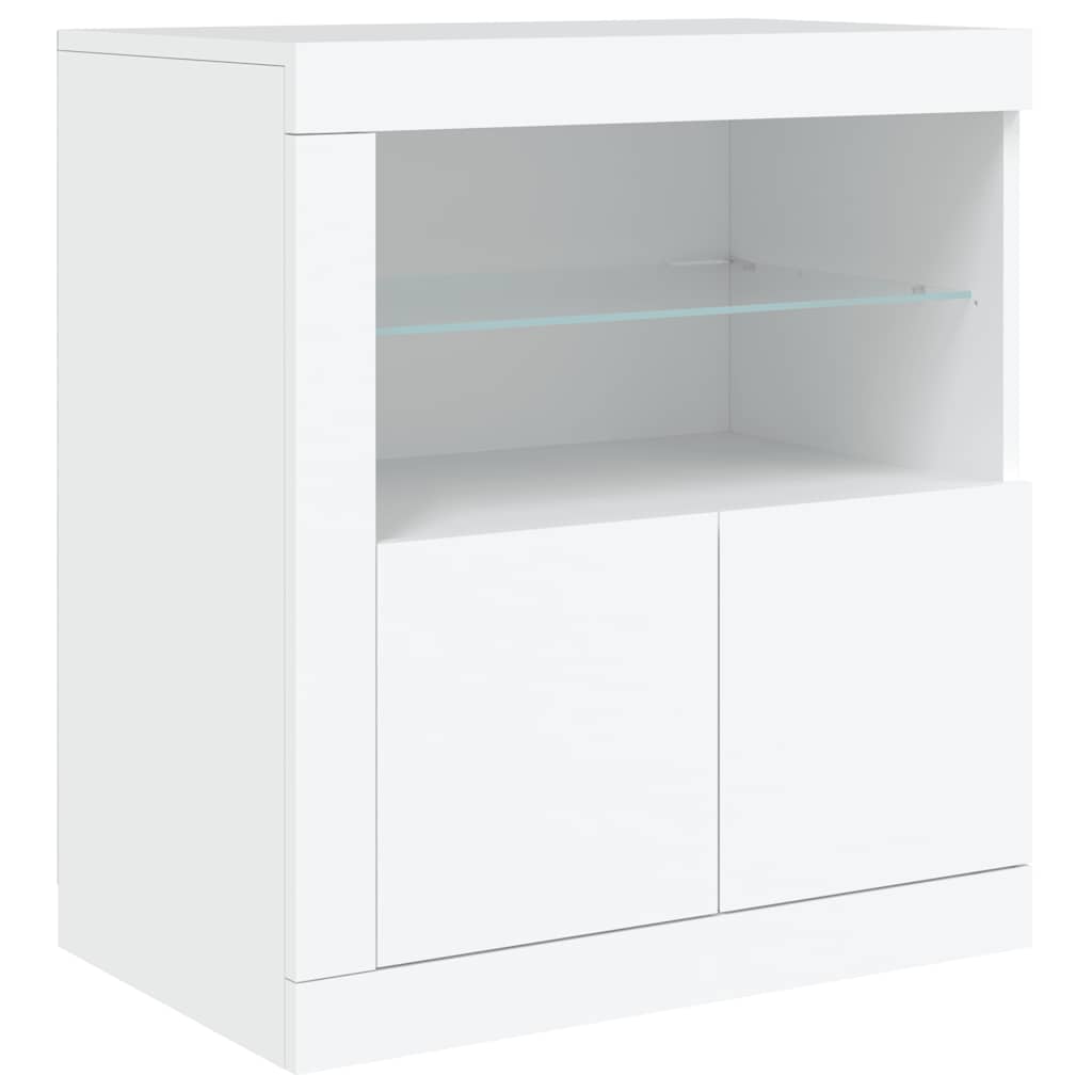 vidaXL Sideboard with LED Lights White 181,5x37x67 cm