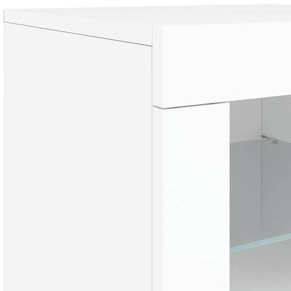 vidaXL Sideboard with LED Lights White 181,5x37x67 cm