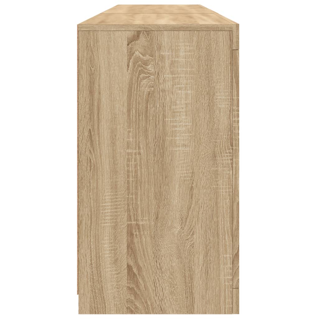 vidaXL Sideboard with LED Lights Sonoma Oak 181.5x37x67 cm