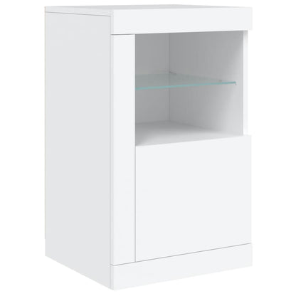 vidaXL Sideboard with LED Lights White 164x37x67 cm