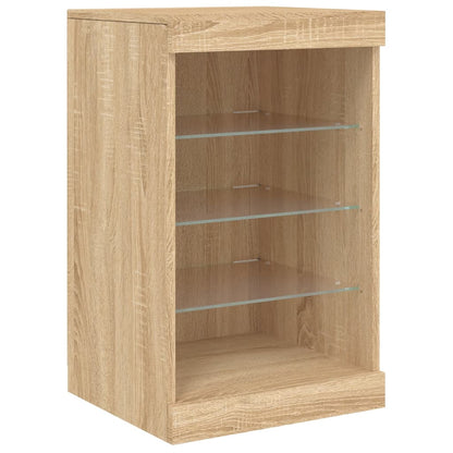 vidaXL Sideboard with LED Lights Sonoma Oak 164x37x67 cm