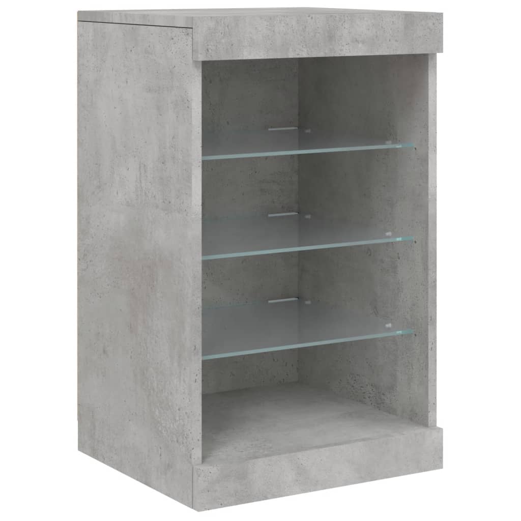 vidaXL Sideboard with LED Lights Concrete Grey 164x37x67 cm