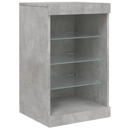 vidaXL Sideboard with LED Lights Concrete Grey 164x37x67 cm