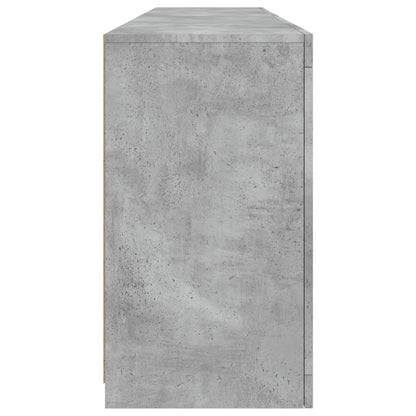 vidaXL Sideboard with LED Lights Concrete Grey 164x37x67 cm