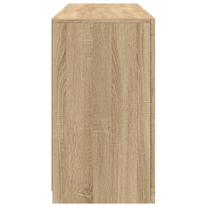 vidaXL Sideboard with LED Lights Sonoma Oak 123x37x67 cm