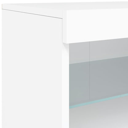 vidaXL Sideboard with LED Lights White 142,5x37x67 cm