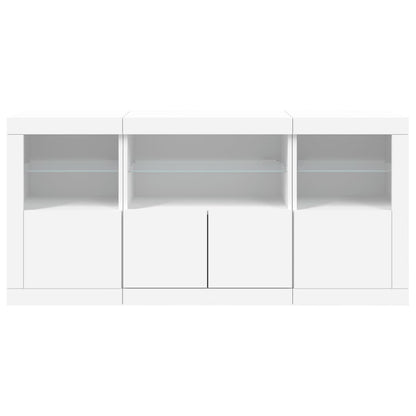 vidaXL Sideboard with LED Lights White 142,5x37x67 cm