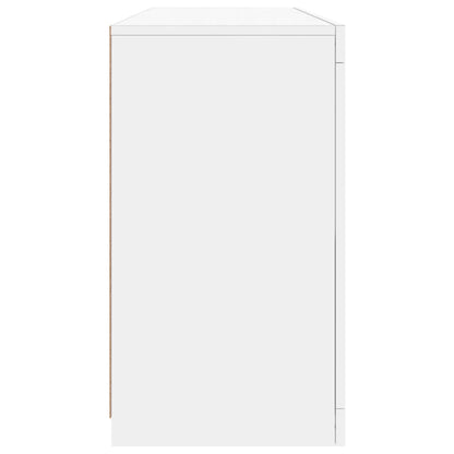 vidaXL Sideboard with LED Lights White 142.5x37x67 cm