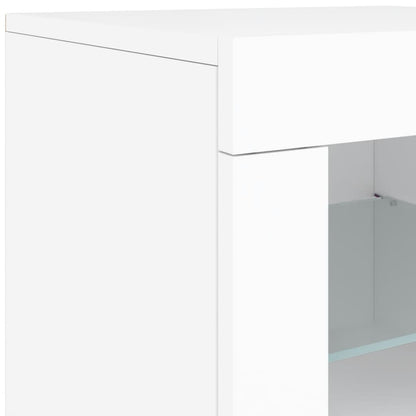 vidaXL Sideboard with LED Lights White 142,5x37x67 cm