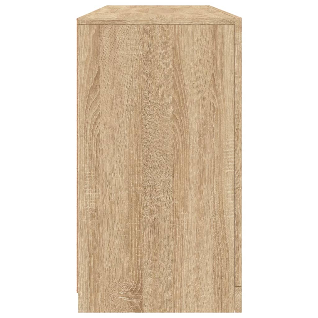 vidaXL Sideboard with LED Lights Sonoma Oak 142.5x37x67 cm