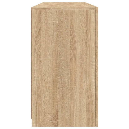 vidaXL Sideboard with LED Lights Sonoma Oak 142.5x37x67 cm