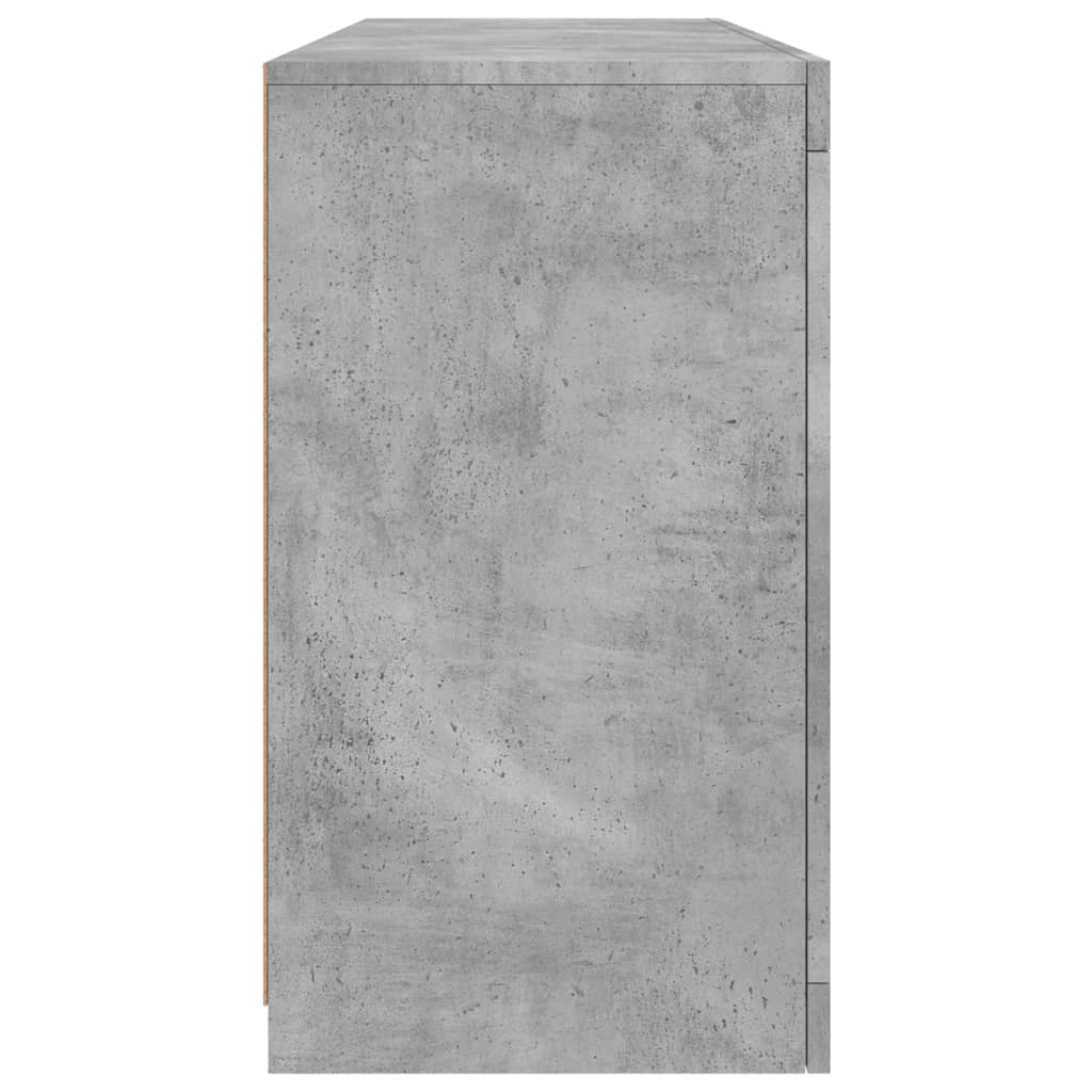 vidaXL Sideboard | Concrete grey | Engineered wood, glass | Medium | Sideboard