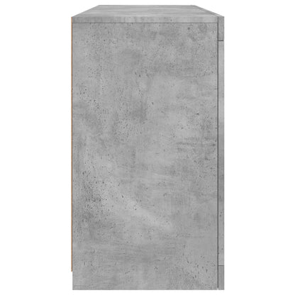 vidaXL Sideboard | Concrete grey | Engineered wood, glass | Medium | Sideboard