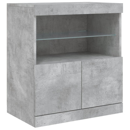 vidaXL Sideboard | Concrete grey | Engineered wood, glass | Medium | Sideboard