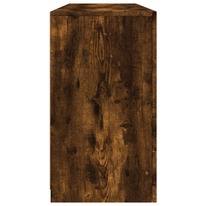 vidaXL Sideboard with LED Lights Smoked Oak 142.5x37x67 cm