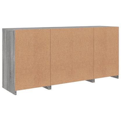vidaXL Sideboard with LED Lights Grey Sonoma 142.5x37x67 cm