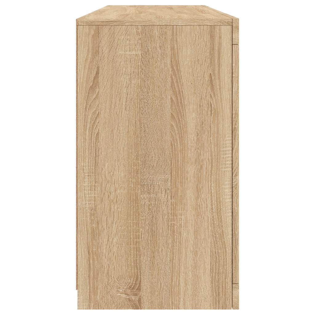 vidaXL Sideboard with LED Lights Sonoma Oak 163x37x67 cm