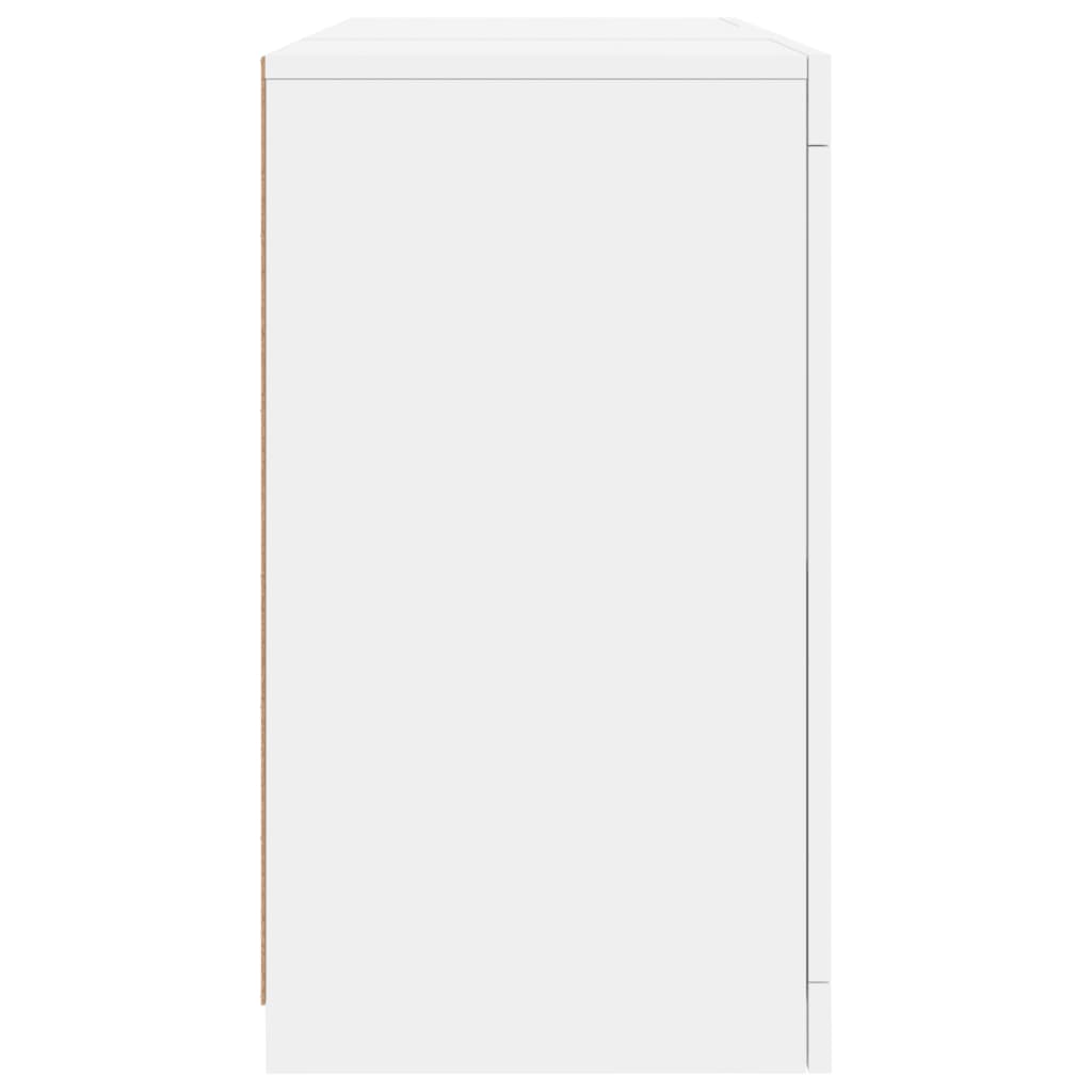 vidaXL Sideboard with LED Lights White 123x37x67 cm