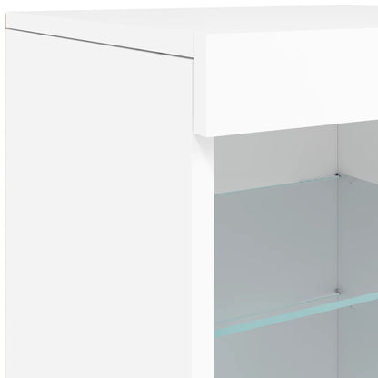 vidaXL Sideboard with LED Lights White 123x37x67 cm