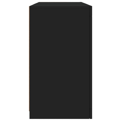 vidaXL Sideboard with LED Lights Black 123x37x67 cm