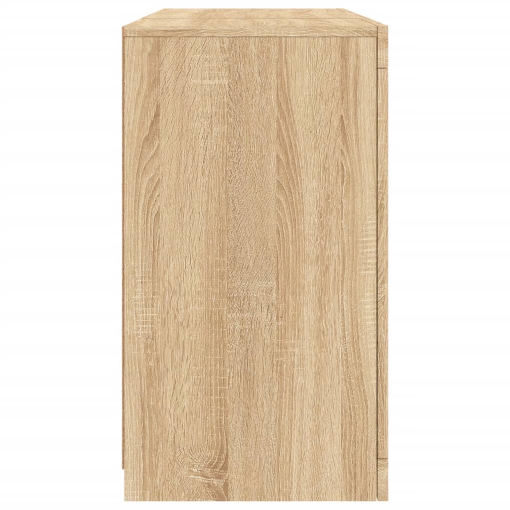 vidaXL Sideboard with LED Lights Sonoma Oak 123x37x67 cm