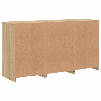 vidaXL Sideboard with LED Lights Sonoma Oak 123x37x67 cm