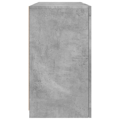 vidaXL Sideboard with LED Lights Concrete Grey 123x37x67 cm