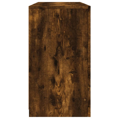 vidaXL Sideboard with LED Lights Smoked Oak 123x37x67 cm