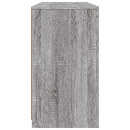 vidaXL Sideboard with LED Lights Grey Sonoma 123x37x67 cm