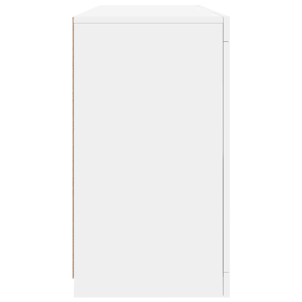 vidaXL Sideboard with LED Lights White 142.5x37x67 cm