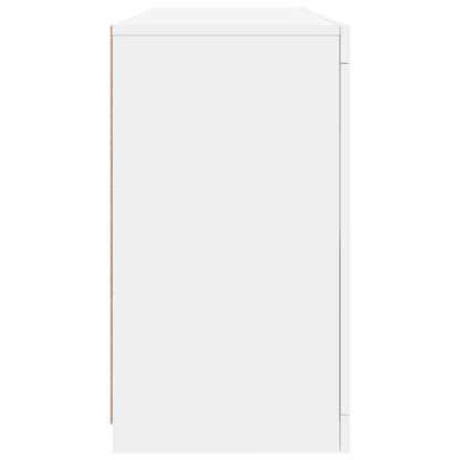 vidaXL Sideboard with LED Lights White 142.5x37x67 cm