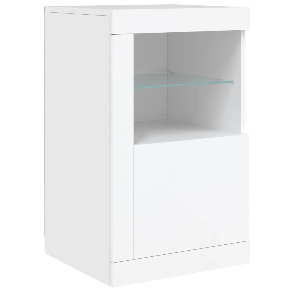 vidaXL Sideboard with LED Lights White 142,5x37x67 cm
