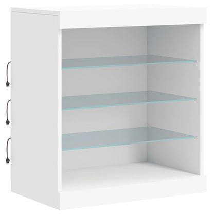 vidaXL Sideboard with LED Lights White 142,5x37x67 cm
