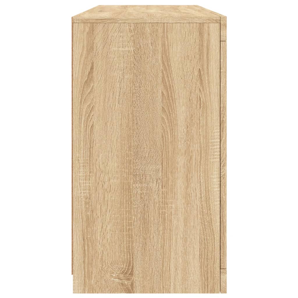 vidaXL Sideboard with LED Lights Sonoma Oak 142.5x37x67 cm