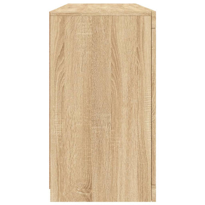 vidaXL Sideboard with LED Lights Sonoma Oak 142.5x37x67 cm
