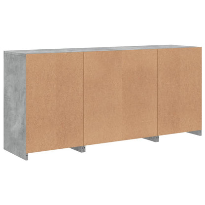 vidaXL Sideboard with LED Lights Concrete Grey 142,5x37x67 cm