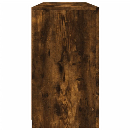 vidaXL Sideboard with LED Lights Smoked Oak 142.5x37x67 cm