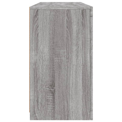 vidaXL Sideboard with LED Lights Grey Sonoma 142.5x37x67 cm