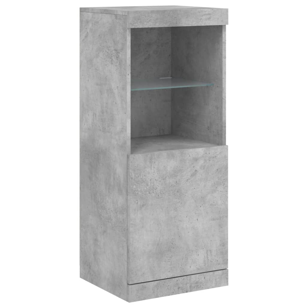 vidaXL Sideboards with LED Lights 3 pcs Concrete Grey Engineered Wood